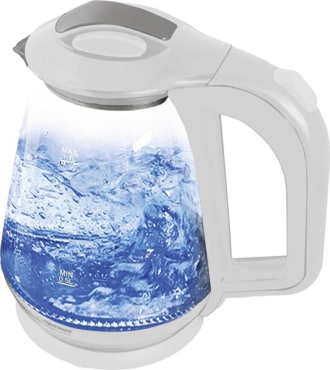 Esperanza Glass kettle MISSOURI 1,7L white (1.70 l)