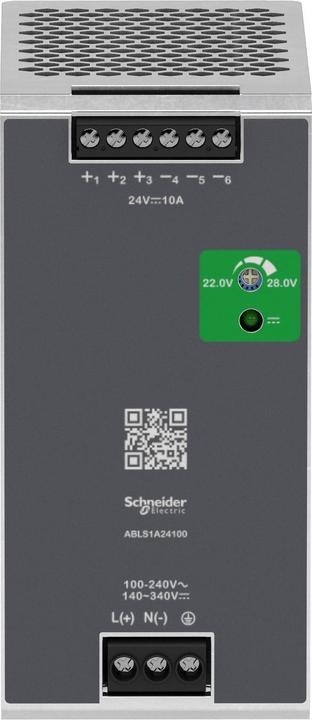 Immagine prodotto Schneider Electric Alimentatore, OPTIMUM, 100-240VAC, 24VDC, 10A, 240W, monofase ABLS1A24100