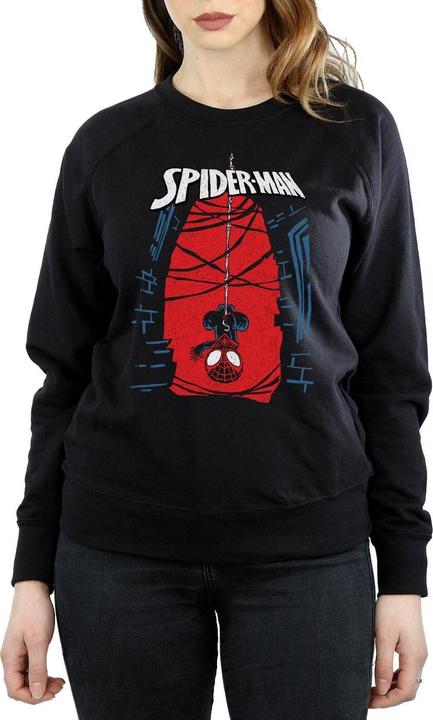 Actual product image Womens/Ladies Spider-Man Hanging Sketch Sweatshirt (XXL)