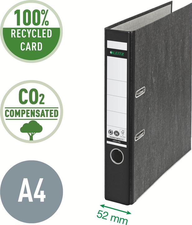 Productafbeelding Leitz STANDAARD-ORDER A4 52MM Met sleuven, voor A4-formaat, karton (RC), rugbreedte 52mm. Pate (A4, 52 mm, 1 Stuk)