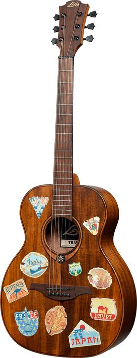 Produktbild Lâg Guitars TRAVEL-GTE Travel Globe Trotter Electro (Westerngitarre, Mahagoni Khaya, massive Fichte)