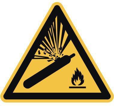 Neutralware Hinweisschild 20x20 cm (BxH) Warnung vor Gasflaschen Hart-PVC