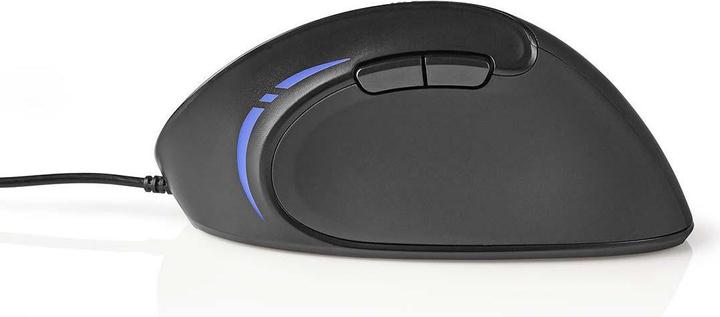Image du produit Nedis Souris ergonomique filaire - droitier - 6 boutons - 3200 DPI - câble de 1,8 m - noir (Filaire)