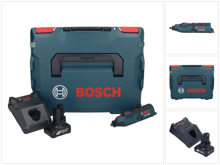 Produktbild Bosch Professional Bosch GRO 12V-35 Akku Rotationswerkzeug 12V + 1x Akku 6,0Ah + Ladegerät + L-Boxx (Oszillationsschleifer)