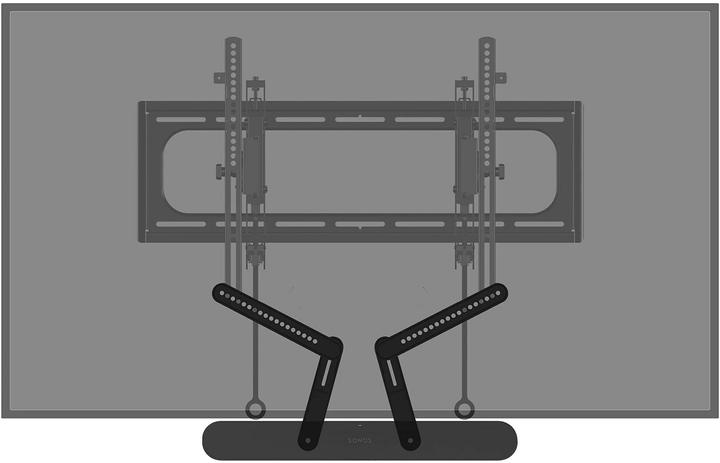 Image du produit Sanus Support de barre de son Sonos Ray (1 pièce, Installation murale, Rotatif)