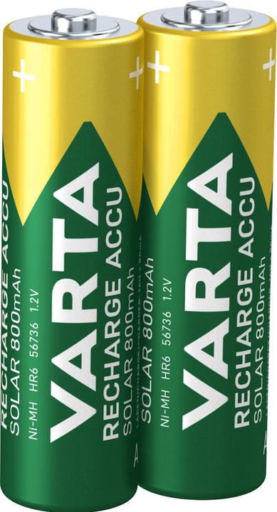 Actual product image Varta Recharge Accu Solar (2 pcs., AA, 800 mAh)