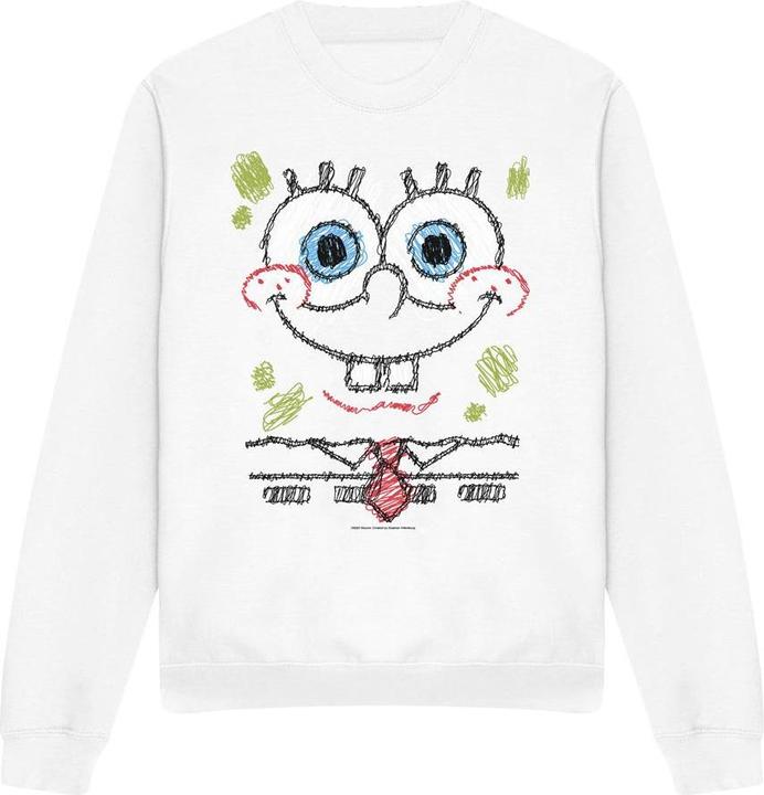 Immagine prodotto Spongebob Squarepants Felpa Sorriso a Scarabocchio Adulto Unisex (XL)