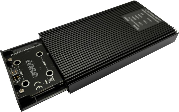 Actual product image LC-Power LC-M2-C-NVME-2X2-RAID USB-C housing for NVMe-M.2 retail (M.2 2280)