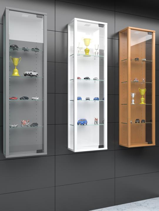 Image du produit VCM Collection vitrine murale bois verre Stando Mini (115 x 33 x 18 cm)