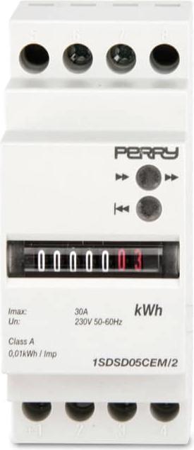 Immagine prodotto Perry Misuratore AC 1SDSD05CEM/2 2 TE, 230V, 5(30A), uscita SO