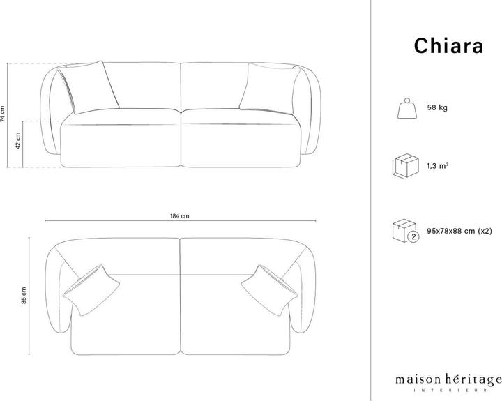 Produktbild Maison Heritage Chiara (3-Sitzer, 2-Sitzer, 4-Sitzer)