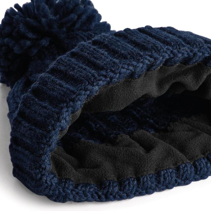 Actual product image Beechfield Unsiex bobble hat with cable pattern adults (One size)