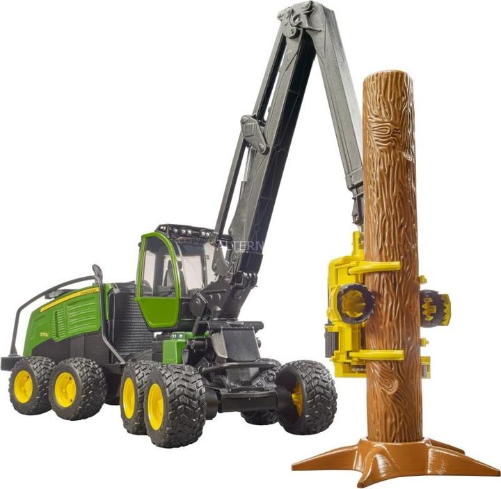 Actual product image Bruder John Deere 1270G Harvester with 1 tree trunk