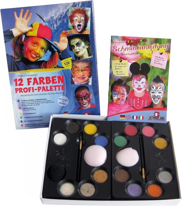 Eulenspiegel 12 Farben Profi Schmink-Palette