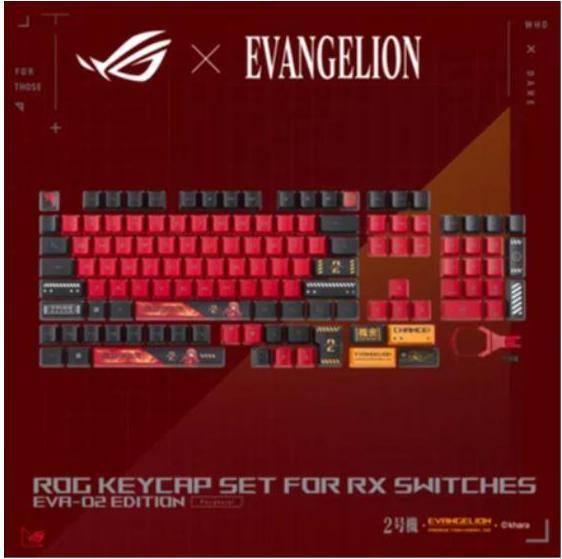 Actual product image ASUS Rog Keycap Set for RX Switches EVA-02