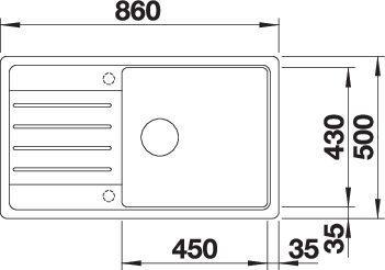Image du produit Blanco Legra XL 6 S (Éviers à poser, 86 cm, 50 cm)