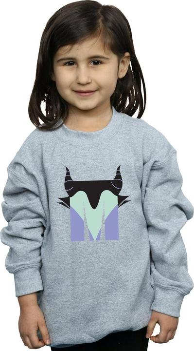 Actual product image Disney Girls Alphabet M Is For Maleficent Sweatshirt (140, 146)