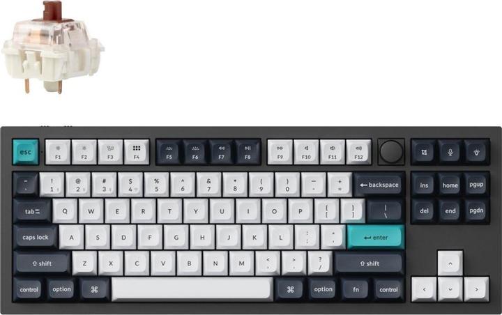 Keychron Q3 MAX 80% Trådløst Tastatur Brown switche