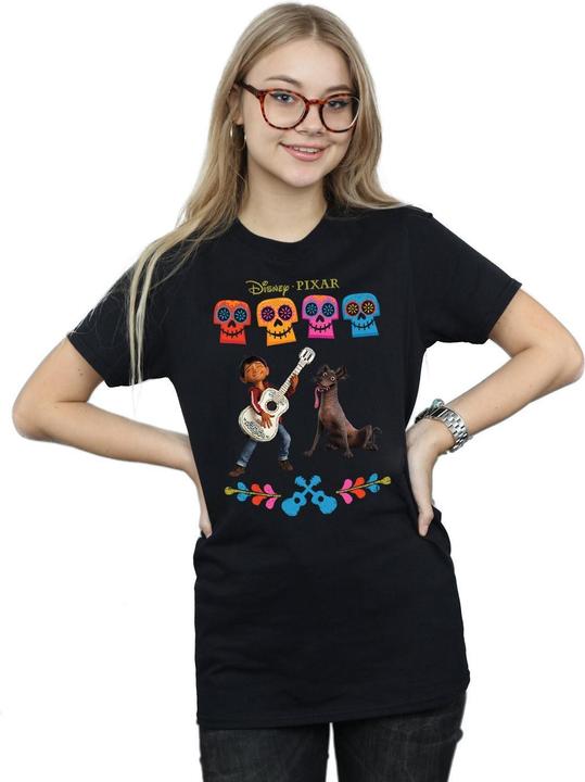 Actual product image Disney Womens/Ladies Coco Miguel Logo Cotton Boyfriend T-Shirt (XL)