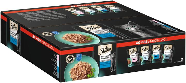 Produktbild Sheba Auswahl Fisch (Adult, 60 Stk., 5100 g)