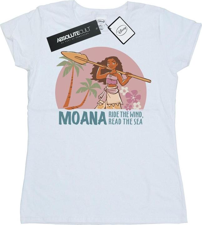 Actual product image Disney Womens/Ladies Moana Read The Sea Cotton T-Shirt (XXL)