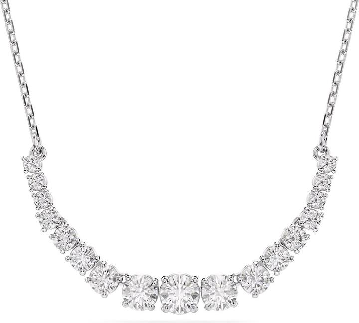 Swarovski Matrix Halskette Rundschliffe im Farbverlauf Weiss (Swarovski Metall)