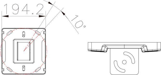 Actual product image Multibrackets Beamer TV ceiling mount plate,black max 90kg (Ceiling)