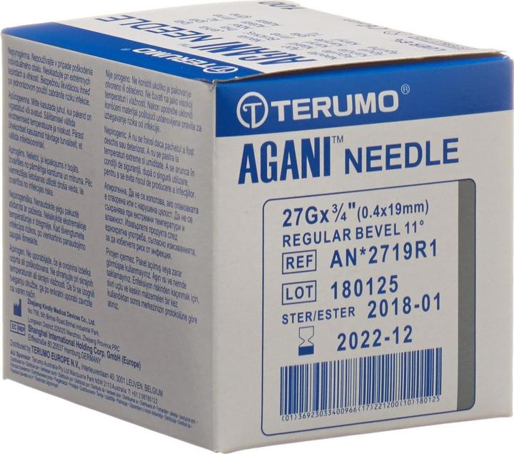 Image du produit Terumo Aga jetable 27G 0.4x19mm gris 100