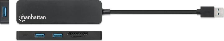 Immagine prodotto Manhattan USB 3.0 con lettore di schede (USB-C, 3 Porti)