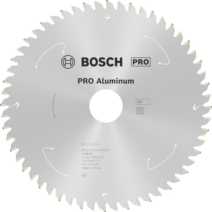 Bosch Professional Zubehör Lama per sega circolare a batteria PRO Aluminium, 190 x 2 x 30 mm