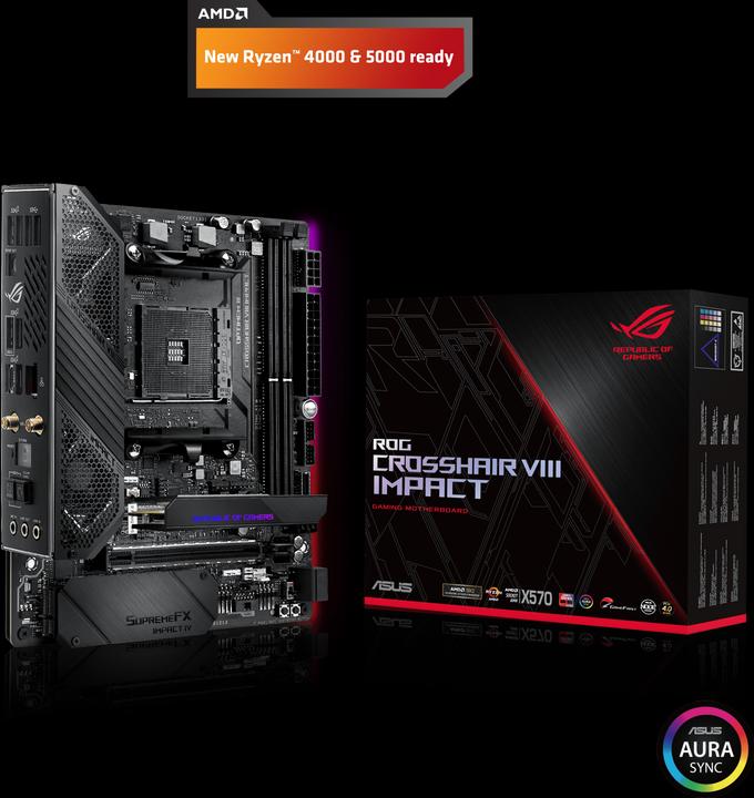 Impact de l'initiative Crosshair VIII de la ROG (AM4, AMD X570, Mini-DTX)