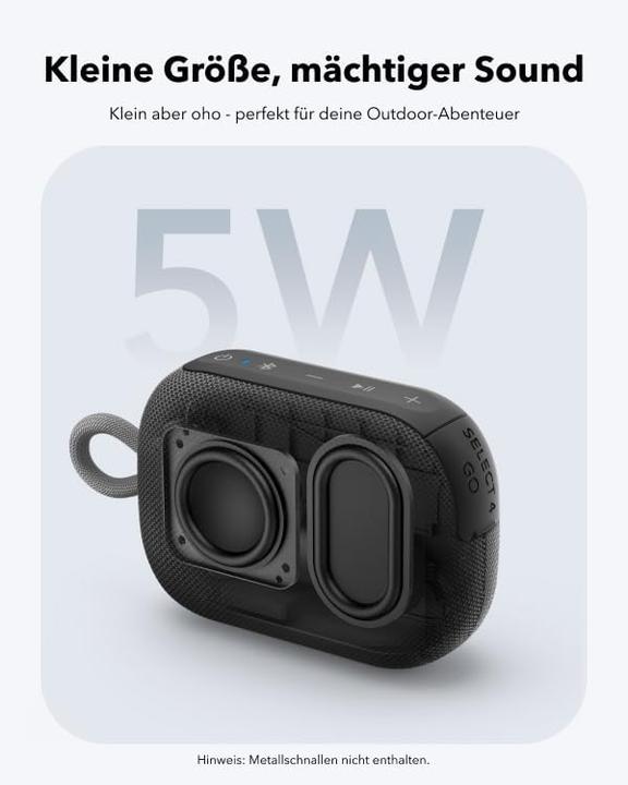 Productafbeelding soundcore Select 4 Go zwart (20 h, Voeding via USB)