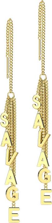 Produktbild Star Piercing Ohrstecker vergoldet freifallende Kette Buchstabenbaum Savage (ohne Messing, Chirurgenstahl 316L)