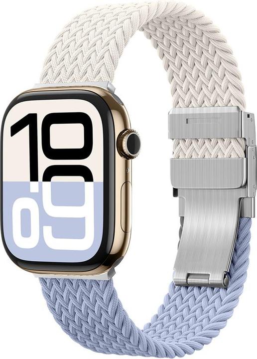 Amazingthing 2er-Set Blend Band für Apple Watch 45/46/49 mm – Space Blue/Stellar (Edelstahl, Nylon)