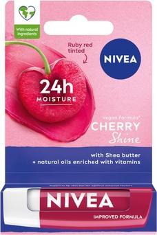 NIVEA 24H Mett-In Moisture Caring Lipstick Cherry Shine 5.5Ml (Ciliegia brillante)