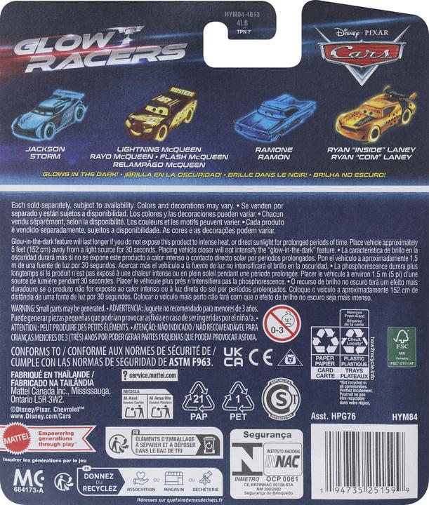 Produktbild Mattel Disney Pixar Cars Glow Racers Chase Racelott