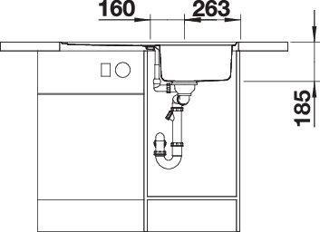 Actual product image Blanco Classic Pro 45 S-IF (Fitted sink, 86 cm, 51 cm)