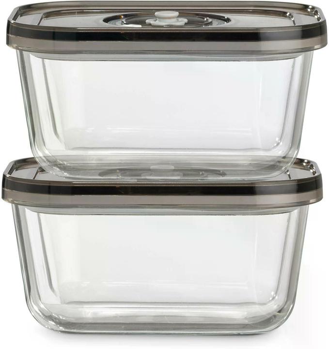 Immagine prodotto Caso VacuBoxx Eco-Duo S Contenitori sottovuoto in vetro con coperchio in plastica, 0,5 L, 2 pz. (1 l)