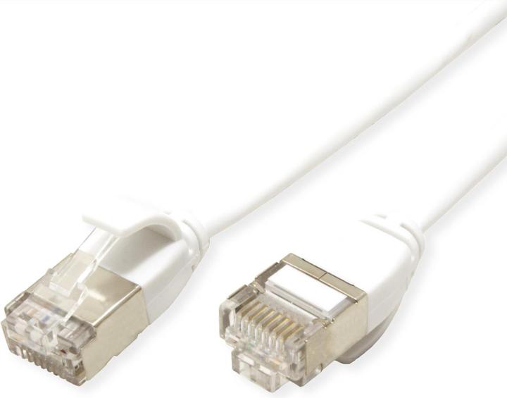 Image du produit Roline Câble U/FTP DataCenter (cat.7), LSOH, avec connecteurs RJ45 (500 MHz), slim, blanc, 3.0 m (U/FTP, CAT7, 3 m)