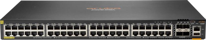 Actual product image HPE E Aruba 6200F Switch 4 SFP+ Ports, PoE, ACL, QoS, OSPF Routing, VSF Stacking, Analytics (52 ports)