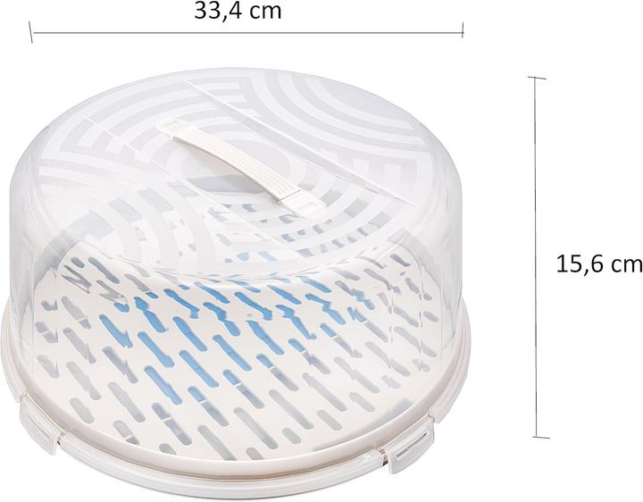 Immagine prodotto BranQ Contenitore per dolci rotondo e alto di colore bianco con inserto di raffreddamento