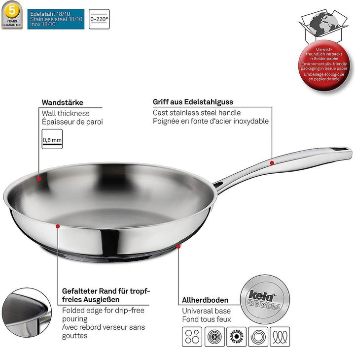 Image du produit Kela Flavoria (24 cm, Poêle à frire, Acier inoxydable)