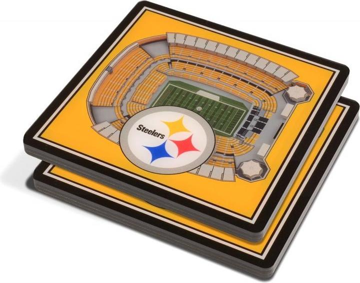 Immagine prodotto NFL Pittsburgh Steelers 3DStadiumView Untersetzer 2er 10 cm x 10 cm (2 x)