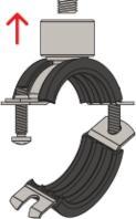 Actual product image Fischer 500706, Pipe clamp, Black, Steel, 74 - 80 mm, 6.35 cm (2.5"), EPDM, Styrene-Butadiene (SBR)