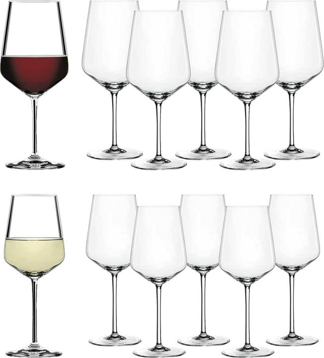 Spiegelau Rot- und Weissweingläser Style (63 cl, 12 Occhiali, Set di bicchieri da vino)