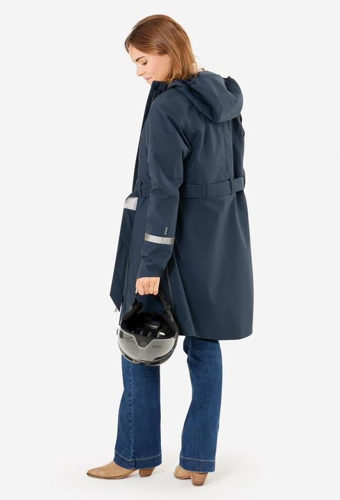 Produktbild Btwin Regentrenchcoat City 940 wasserdicht Damen marineblau (L)