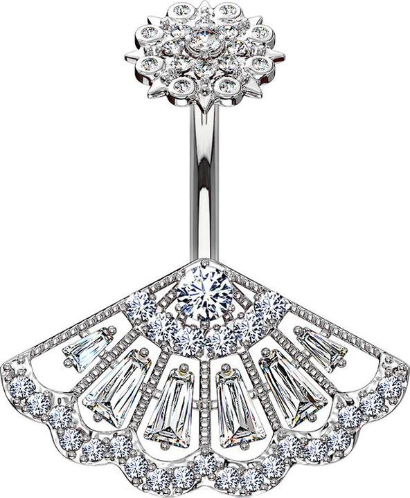 Image du produit Star Piercing Banane femelle argent vintage (Laiton, Acier chirurgical 316L)