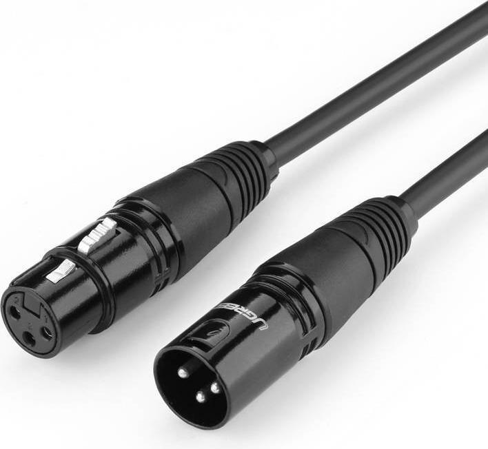 Image du produit Ugreen AV130 Câble XLR femelle vers XLR mâle - 10m (noir) (10 m, XLR)