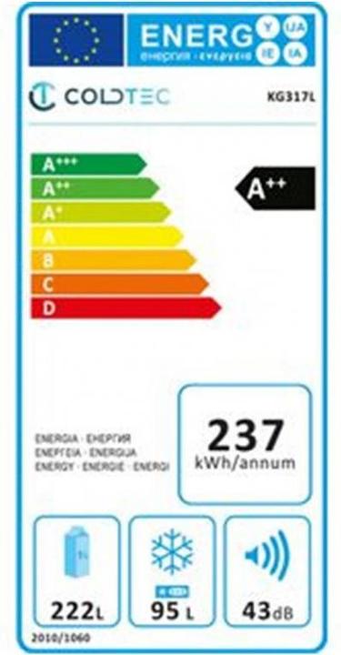Energy Label Coldtec by Kibernetik 315L (323 l)