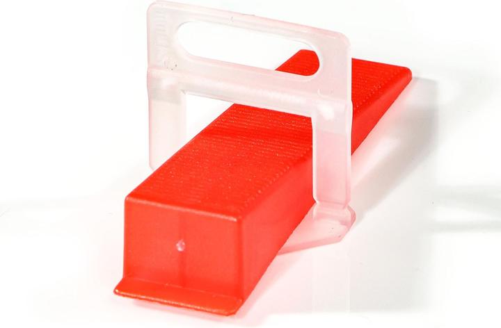 Actual product image XPOtool Tile Levelling System Set Pro 100 Tile Wedges and 100 Pull Tabs 2.0mm Laying Aid